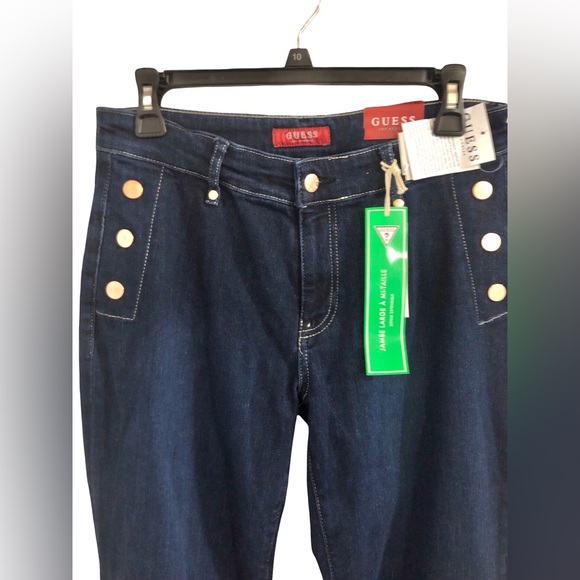 Guess Eco Faye Sailor Flared side button lefty indigo jeans
size 28x32 brand new - Picture 11 of 17